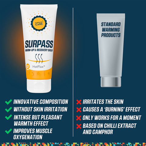 Surpass warm-up and recovery balm